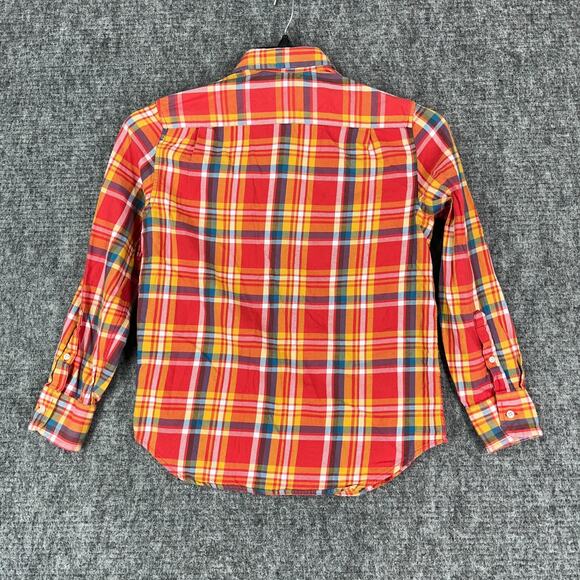 J Crew Shirt Boys 12 Crewcuts Everyday Kids Button-Front Long-Sleeve Plaid - Picture 2 of 12